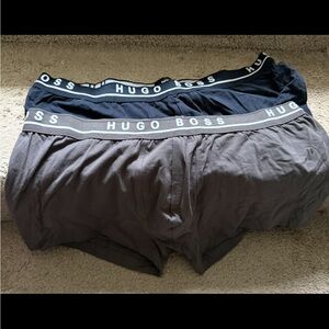 New Hugo Boss Men's Boxer Briefs - Blue and Dark Gray XXL 95% cotton
